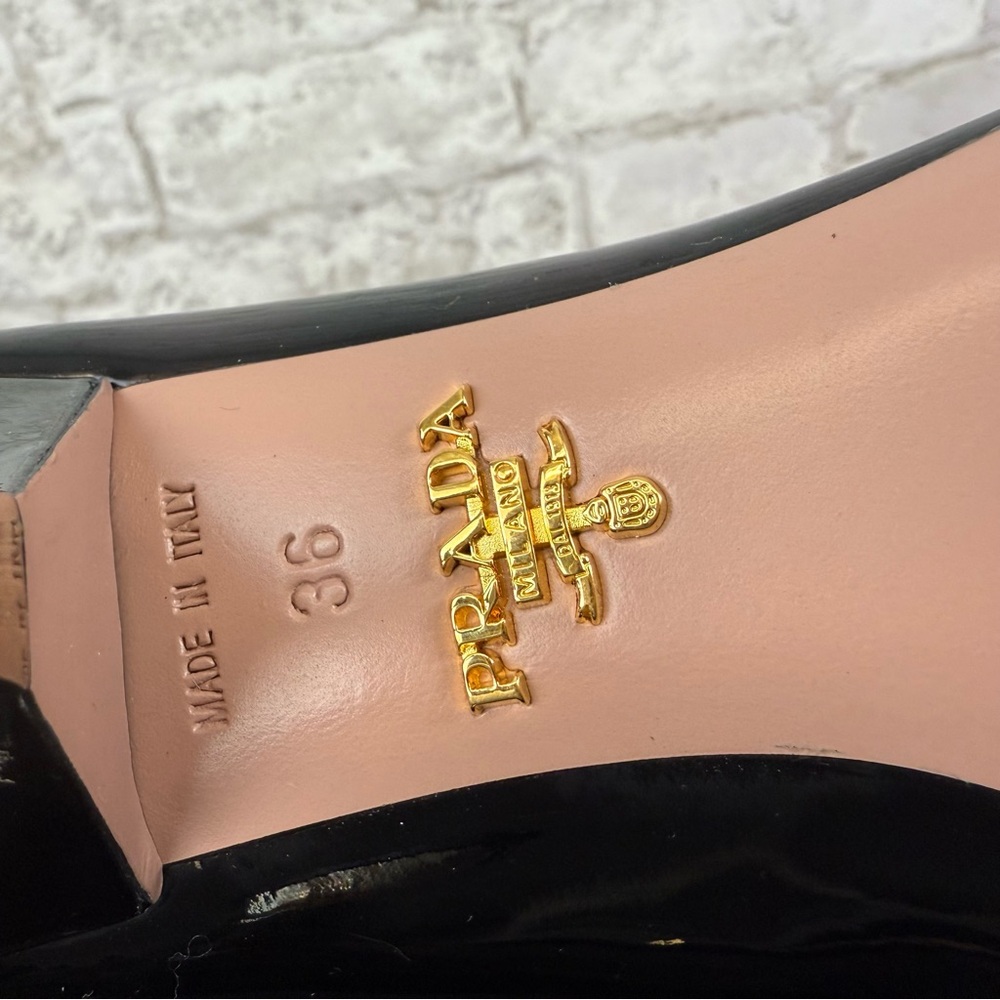 PRADA‎ Patent Leather Ombre Leopard Print Kitten Heel Women’s Size 36 US Sz 6 - Picture 11 of 12